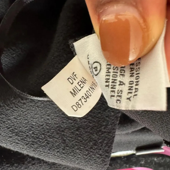 Diane von Furstenberg Womens Dilena Sheath Dress 0 Black Viscose Long Sleeve Zip - Picture 4 of 5